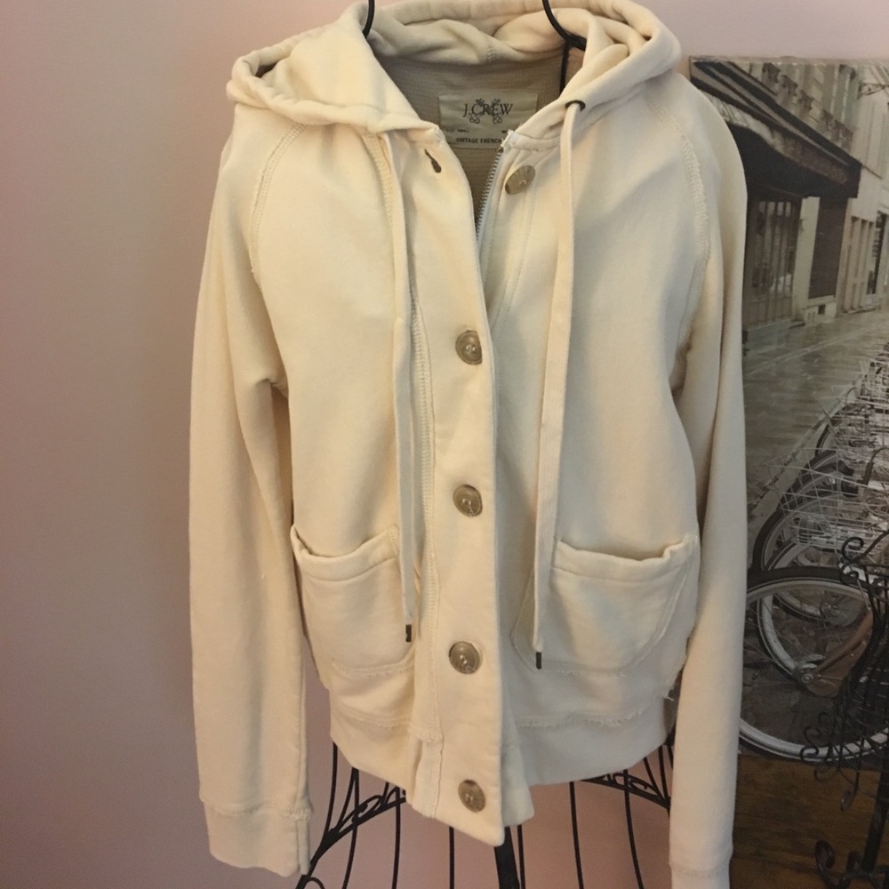 JCREW vintage french terry hoodie size S